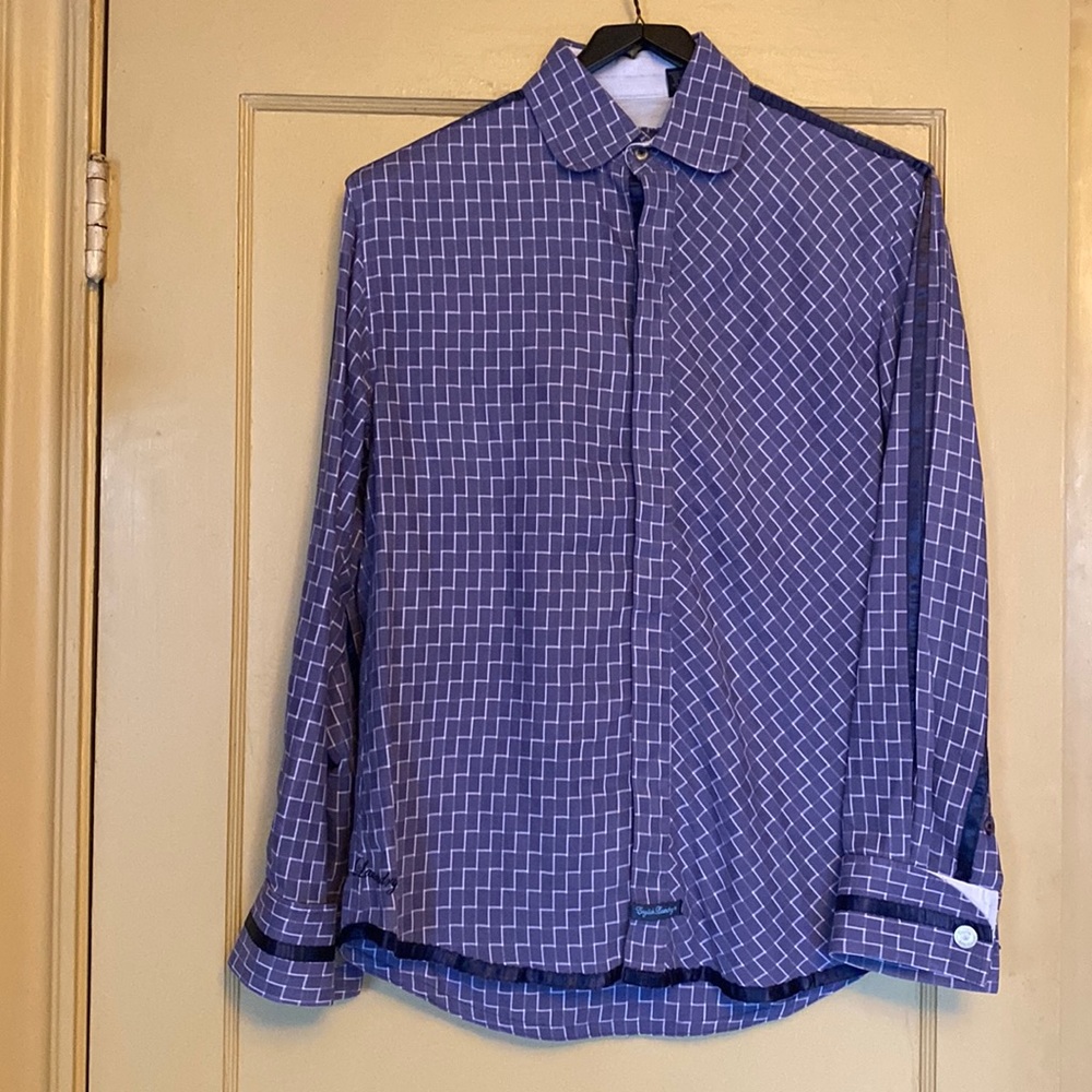 English Laundry Christopher Wicks Men XL Hand Sewn Dress Shirt 100% Cotton